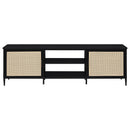 Coaster Furniture Amherst 710034 2-door 70-inch Metal TV Stand Media Console - Black IMAGE 2