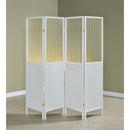  Coaster Furniture Mattison 960122 4-Panel Room Divider Folding Shoji Screen - White IMAGE 4