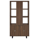  Coaster Furniture Maddox 801863 71-inch 3-shelf Cabinet Bookcase - Walnut IMAGE 7