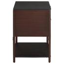  Coaster Furniture Zimmerlee 930221 2-Drawer Side Table with Shelf - Rust Brown IMAGE 7
