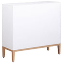  Coaster Furniture Gretchen 950408 2-door Wood Fluted Parquet Cabinet - White and Brown IMAGE 6