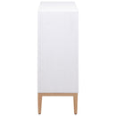  Coaster Furniture Gretchen 950408 2-door Wood Fluted Parquet Cabinet - White and Brown IMAGE 8