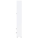  Coaster Furniture Hawthorne 953477 4-shelf Glass Door Tall Cabinet with Drawers - White IMAGE 5