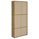  Coaster Furniture Hawthorne 953479 4-shelf Glass Door Tall Cabinet with Drawers - Mango IMAGE 6