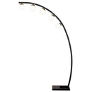  Coaster Furniture Cody 920242 78-inch Spherical 5-light Arc Metal Floor Lamp - Black IMAGE 1