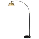  Coaster Furniture Gloria 920059 74-inch Arched Dome Shade Metal Floor Lamp - Black IMAGE 1