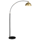  Coaster Furniture Gloria 920059 74-inch Arched Dome Shade Metal Floor Lamp - Black IMAGE 3