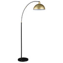  Coaster Furniture Gloria 920059 74-inch Arched Dome Shade Metal Floor Lamp - Black IMAGE 4