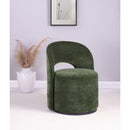  Coaster Furniture Harjo 907530 Velvet Upholstered Swivel Accent Chair - Olive Green IMAGE 2