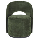  Coaster Furniture Harjo 907530 Velvet Upholstered Swivel Accent Chair - Olive Green IMAGE 3