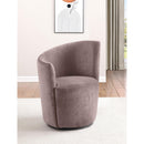  Coaster Furniture Nueva 907528 Upholstered Swivel Chair Curved Backrest - Blush IMAGE 2