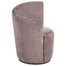  Coaster Furniture Nueva 907528 Upholstered Swivel Chair Curved Backrest - Blush IMAGE 5