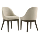  Coaster Furniture Reseda 193672 Set of 2 Upholstered Dining Side Chair - Beige IMAGE 1