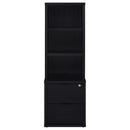  Coaster Furniture Westpark 802703 3-shelf Bookcase USB and Lockable Drawer - Black IMAGE 4