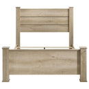  Coaster Furniture Oakglen 225101Q 55-inch Queen Panel Bed - Weathered Oak IMAGE 4
