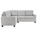  Coaster Furniture Georgina 551705-SETA 3 pc Upholstered Modular Sectional Sofa - Steel Beige IMAGE 5