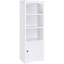 Coaster Furniture Laughlin 724114 3-shelf Engineered Wood Media Tower - White IMAGE 1