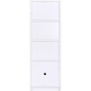  Coaster Furniture Laughlin 724114 3-shelf Engineered Wood Media Tower - White IMAGE 8