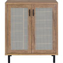  Coaster Furniture Teller 950421 2-door Shoe Storage Cabinet - Natural Oak IMAGE 4